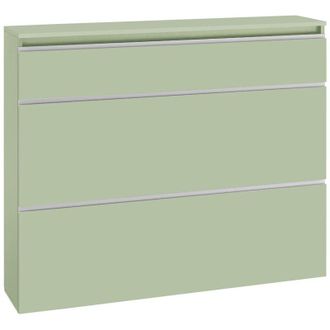 Dmora Scarpiera Marconi, Mobile Portascarpe 16 Paia, 9 Ripiani Made in Italy, 9 Vani, 120x26.5x108h cm Verde
