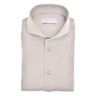 John Miller Overhemd Slim Fit - Heren - Zakelijke Overhemden - Grijs - 5XL - Leer - Overhemden