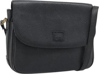 Burberry Pre-owned Shoulder Bag - Dames - Vintage Schoudertas - Zwart - ONE Size - Leer - Vintage