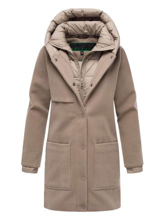 Navahoo Flauschwunder dames wintermantel met afneembare kraag