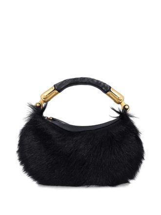 Balmain fur tote bag - women - Fabric - One Size - Black