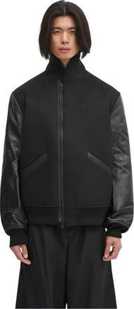 Yohji Yamamoto Letterman Jacket - Heren - Bomber jackets - Zwart - M - Katoen - Jassen
