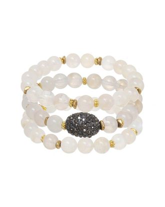 Rachel Reinhardt Jewelry Babys Breath Moonstone Crystal Bracelet