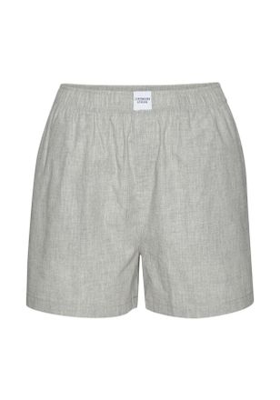 Copenhagen Pyjamashorts COPENHAGEN STUDIOS, Damen, Gr. 32, N-Gr, grau, Web, Obermaterial: 100% Baumwolle, unifarben, loose fit kurz, Hosen Pyjamashorts, aus fein