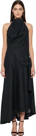 Zimmermann Black Mock Collar Maxi Dress