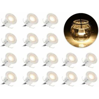OEM Focos Led Empotrables De 12 V, 16 Focos Led Para Terraza, 0,6 W, Impermeables, Ip67, Para Exteriores, Para Caminos Que Aumentan Los Escalones De La Pi