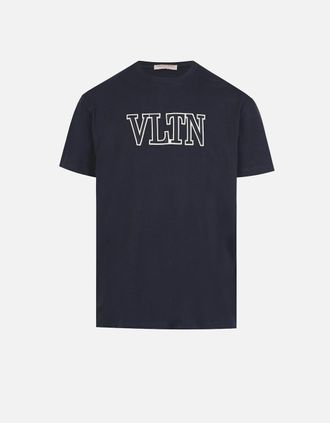 Valentino Mens VLTN Embroidery T-Shirt - Navy - Size: 38