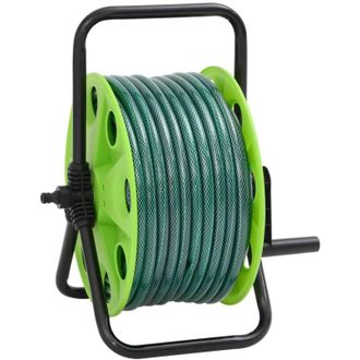 vidaXL Carrete De Rollo Para Manguera De Pie Pvc Verde 30 M Vidaxl