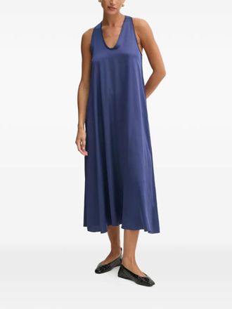 Fracomina v-neck pocket dress - Blue