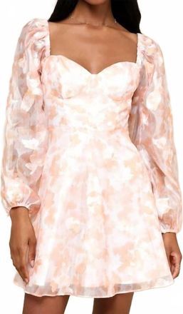 Lulus Bustier Mini Dress In Ivory/orange
