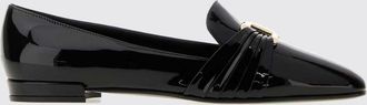 Ferragamo Mocassino in pelle verniciata con Gancini e punta affusolata