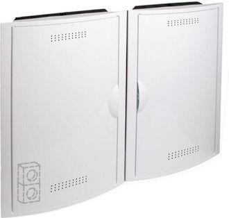 Solera Set ict per incorporare 2 registri con 2 basi porta + cornice bianca Solera 5504 / 2B