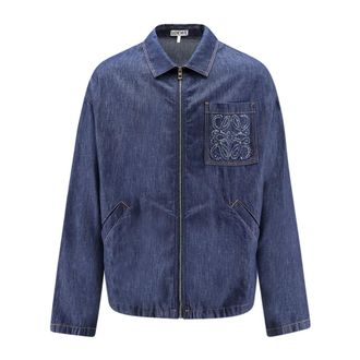 Loewe Anagram Denim Jacket - male - Loewe - Denim Jackets - Blue - XL - Jackets