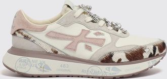 Premiata Sneakers Lauryn in cavallino animalier con cristalli applicati