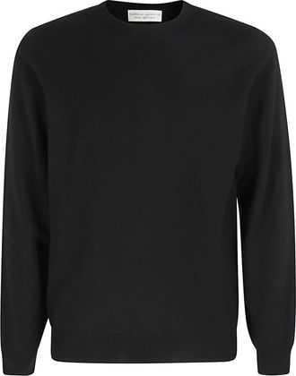 FILIPPO DE LAURENTIIS Kasjmierwol Hals Trui - Heren - Ronde hals truien - Zwart - 2XL - Wol - Truien & Vesten