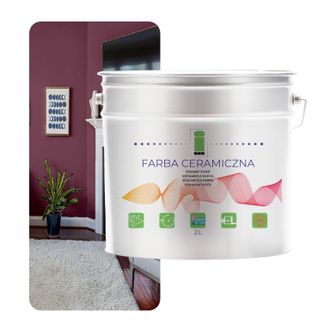 OEM Pintura Cer&aacute;mica Para Pared Lavable, Color Morado Pastel, 2 L, Resistente A Las Manchas