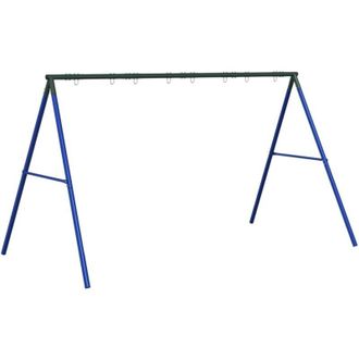 vidaXL Estructura Columpio Exterior Y 8 Ganchos Para Colgar Acero Azul Vidaxl