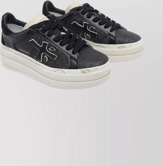 Premiata leather low-top sneakers