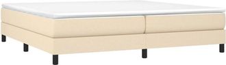 vidaXL Cama sin colchón tela color crema 200x200 cm Vidaxl