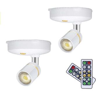 OEM Faretti Wireless, Luci Per Quadri A Batteria, Mini Luci DAccento, Faretto Led Da Interni Dimmerabile Con Telecomando Per Qualsiasi Parete, Luce Da Par
