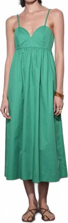 Greylin Libby Boned Bodice Midi Dress In Green
