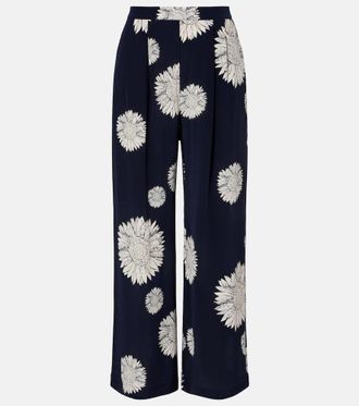 Asceno Isola silk crepe straight pants