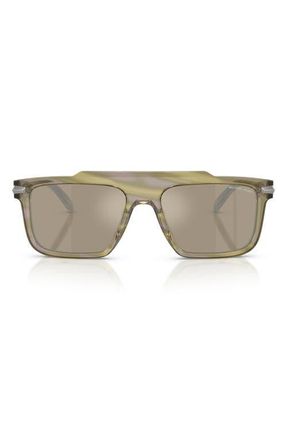 Michael Kors Boston 57mm Square Sunglasses in Olive Horn /Olive Mono at Nordstrom