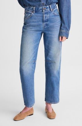 Madewell The Darted Barrel Leg Jeans in Retro Bright Wash at Nordstrom, Size 31