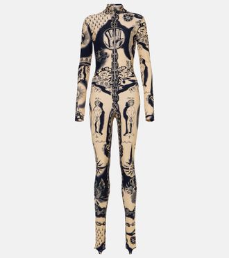 Jean Paul Gaultier Mono Heraldique de jersey estampado