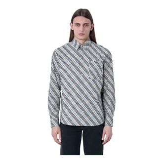 Burberry Overhemden, Heren, Veelkleurig, S, Katoen, Klassieke Geruite Overhemd