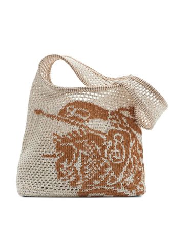 Burberry small EKD Crochet tote bag - Neutrals