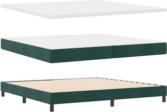 vidaXL Cama Con Somier Y Colch&oacute;n Negra 100x200 Cm Terciopelo Vidaxl
