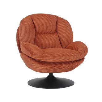 Mathi Design Sill&oacute;n giratorio de terciopelo c&aacute;lido