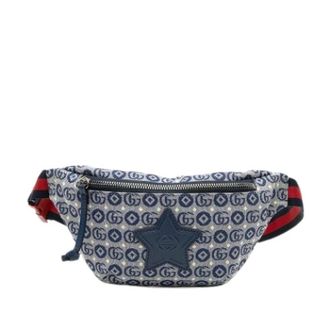 Gucci Pre-owned Belt Bags, female, Blue, Size: ONE SIZE Pre-owned Canvas Belt Bag