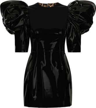 Dolce & Gabbana puff-sleeve mini dress - women - Polyamide/Polyester/Polyester/Polyurethane/Spandex/Elastane - 38 - Black
