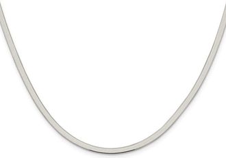 Diamond2Deal Sterling Silver 3mm Magic Herringbone Chain Necklace