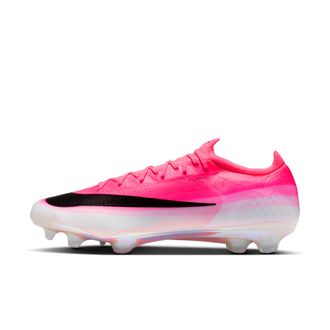 Nike Mens Mercurial Vapor 17 Elite Firm-Ground Low-Top Soccer Cleats in Pink | IO1560-900