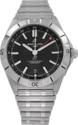 Breitling Pre-owned Breitling Chronomat Gmt GMT Automatic Chronometer Black Dial Mens Watch A32398101B1A1