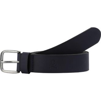 Scalpers Textured Leather Belt in Navy at Nordstrom, Size X-Small