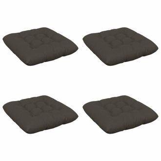 vidaXL Cuscini Per Seduta Vianen 4 Pz 100% Poliestere Antracite Vidaxl