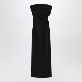 Max Mara Black Bustier Kleid in Wollmischung