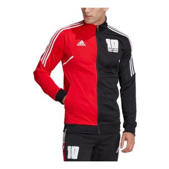 adidas Mens adidas Logo Printing Pattern Slim Fit Zipper Cardigan Stand Collar Jacket Colorblock HI3789