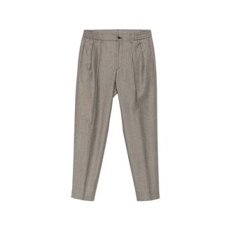 Tagliatore Suit Trousers, male, Brown, Size: M P-Gord24 Trousers