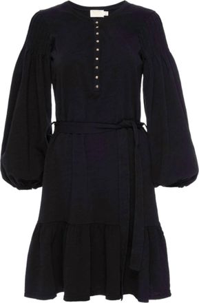 Nation Ltd Womens Flounce Mini Dress In Jet Black