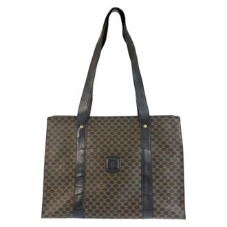 Celine Black Brown Pvc Leather Shoulder Bag Tote Bag (Pre-Owned)