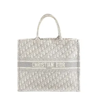 Dior Pre-owned Tote Bags, female, Gray, Size: ONE SIZE Pre-owned Book Tote