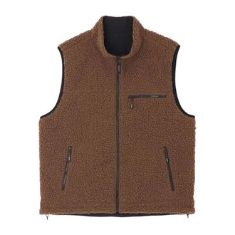 Gramicci Omkeerbaar Sherpa Vest - Heren - Jassen - Bruin - Maat: S Zijde