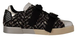 Dolce & Gabbana Tweed Gesp Sneakers Casual Stijl