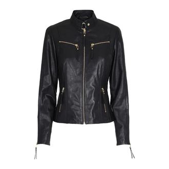 BTF-CPH Biker Jacket 10245 - Dames - Leren en Su&egrave;de Jassen - Zwart - 3XL - Leer - Jassen