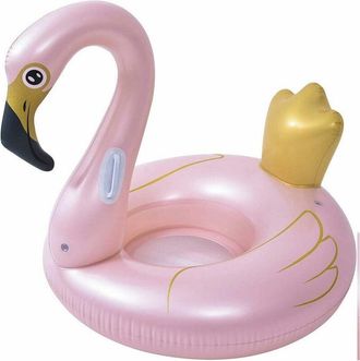 Trade Shop Trade Shop - Ciambella Salvagente Cavalcabile Fenicottero Rosa Bambini 115cm Mare Piscina